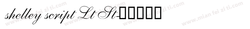 shelley script Lt St字体转换